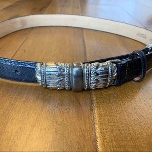 Brighton Belt with black snakeskin